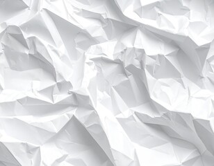 Wrinkled white paper with stark shadows and highlights