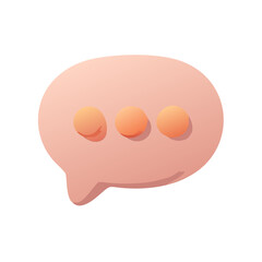 3D Soft Pastel Chat Bubble Icon
