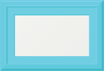 A blue frame with a white background
