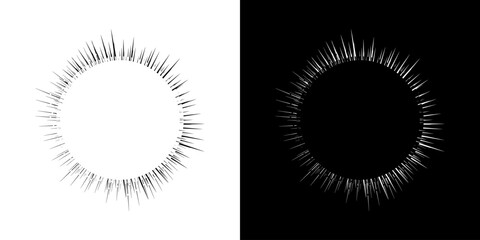 Fototapeta premium Dynamic abstract spiral sound wave rhythm lines. Circular spiral sound wave rhythm of lines. Circular futuristic abstract lines, black and white background. 