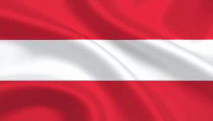 Naklejka premium Austria flag with three horizontal bands: red top and bottom, white center.
