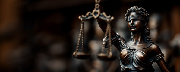 The Statue of Justice - lady justice or Iustitia / Justitia the Roman goddess of Justice