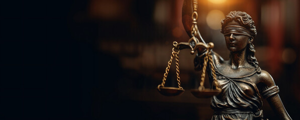 The Statue of Justice - lady justice or Iustitia / Justitia the Roman goddess of Justice