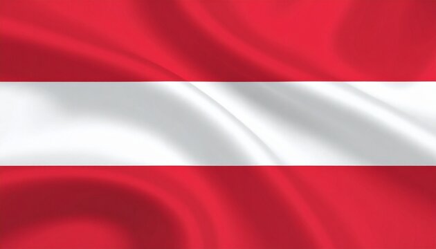 Austria flag with three horizontal bands: red top and bottom, white center.