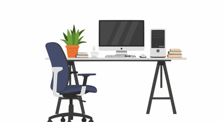 office chair and table