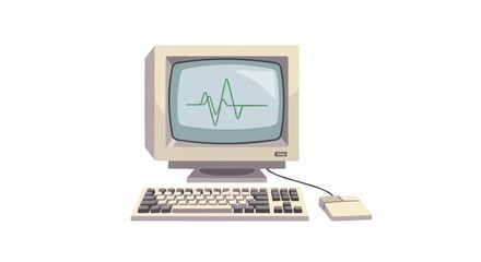 computer monitor with mouse