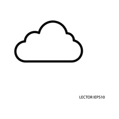 Fototapeta premium Simple cloud icon illustration