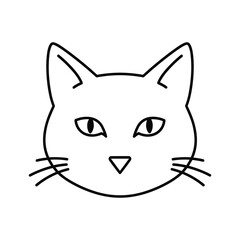 Simple cat face illustration