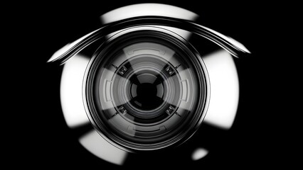 Futuristic Robotic Eye - Digital Surveillance and AI Concept