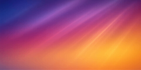 Naklejka premium Abstract colorful background with bright purple and orange sun rays shining through the clouds like a sunset wallpaper texture