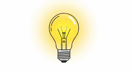 light bulb on white background