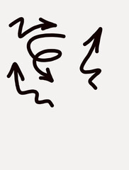 Hand-Drawn Mixed Arrows Set | Zigzag, Looping & Curved Doodle Arrows
