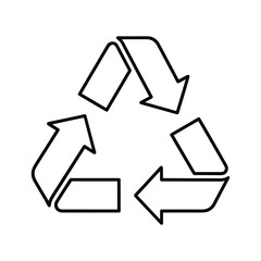 Recycling symbol representing sustainability and environmental conservation