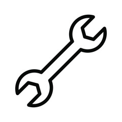 Double ended spanner icon on white background