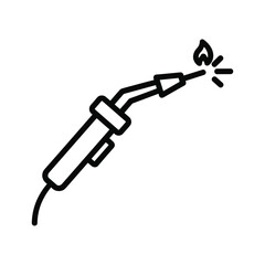 Soldering iron with flame