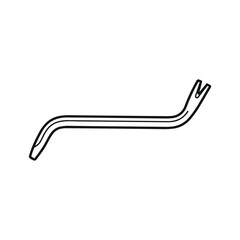 Simple line drawing of a metal tool