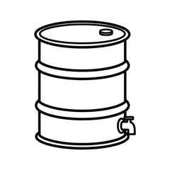 Oil drum with faucet and lid