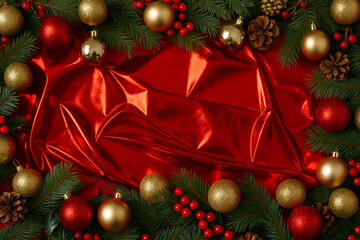 Red & Gold Christmas Luxury Frame