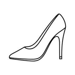 Elegant high heel shoe illustration