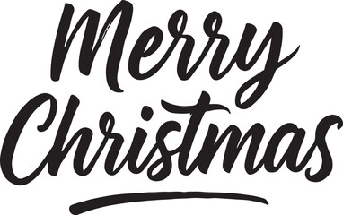 PrintElegant merry christmas handwritten script typography