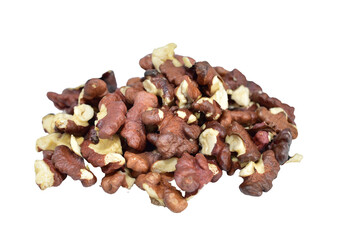 A small pile of walnuts isolated on a PNG background.