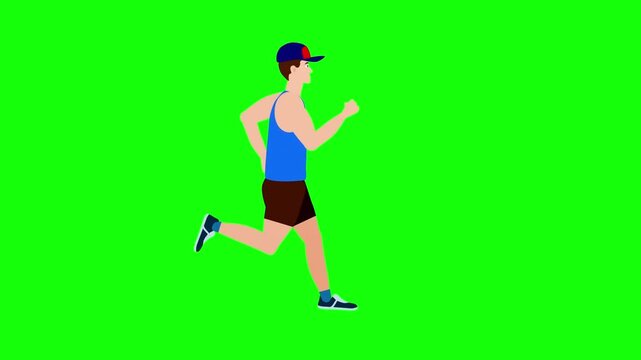 Animated runner wearing a cap on a green background.
Perfect for fitness projects, educational videos, presentations, and motion graphics.
Ready to use in your projects (NO AI)
