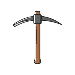 Illustration of a Pickaxe Tool for Mining and Excavation.