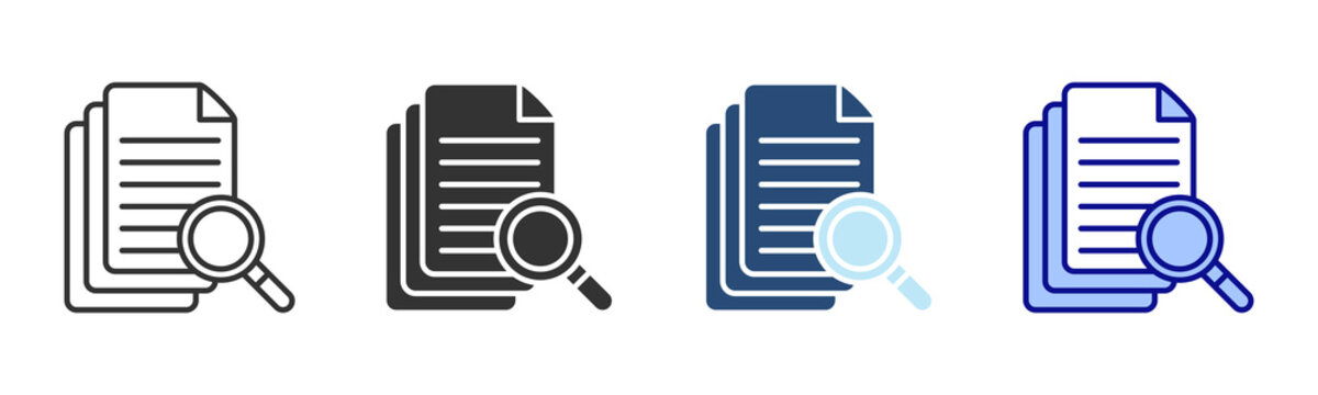 Search Icon Set. Designed In Multi Style