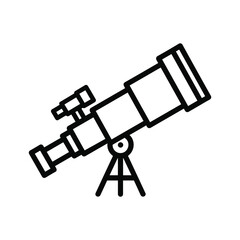 Telescope icon on white background