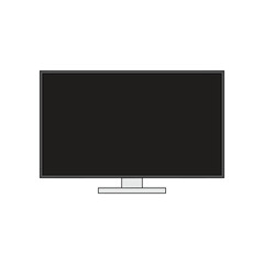 Modern flat screen television display with a sleek minimalist design for home entertainment.