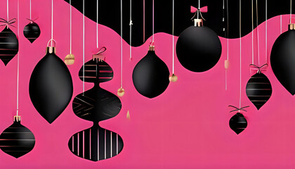 Valentine&rsquo;s Day Campaign Banner in Pink and Black with Stars - Romantic Template