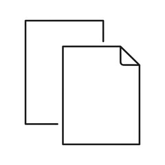 Simple line icon representing two documents