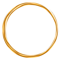 Metallic gold swirl ring frame &ndash; A luxurious metallic gold swirl ring frame with smooth layered curves, perfect for luxury print templates, ornamental layouts, and premium packaging visuals