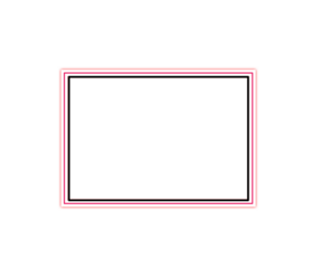 Pink neon square frame isolated on transparent background