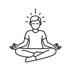 Man meditating in lotus position