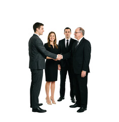 Corporate Handshake Agreement: Business Deal & Professional Collaboration Portrait
