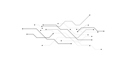 Vector abstract technology on white background. Abstract futuristic circuit board Illustration.