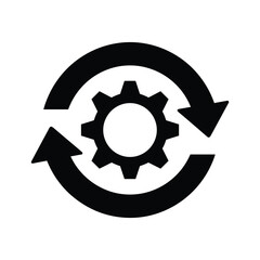 Cyclic process with gear mechanism