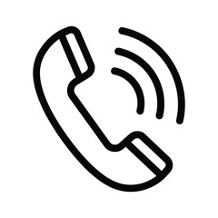 Simple line art telephone icon