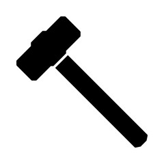 lump hammer icon in glyph style	
