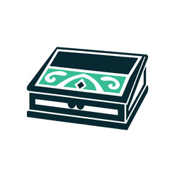 Elegant Decorative Box Vector Illustration with Ornate Pattern