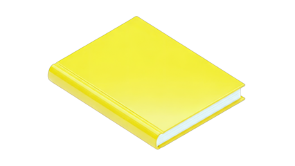 Yellow Book Isolated on White Background