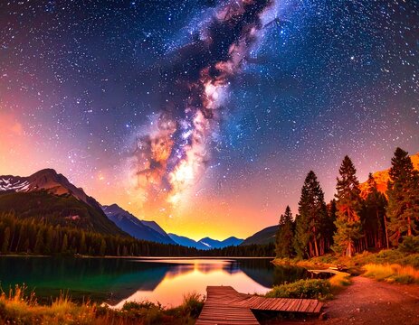 夜風に香る天の川と静かな湖｜Milky Way Over Silent Lake