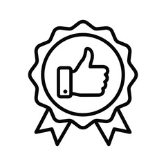 Thumbs up badge icon