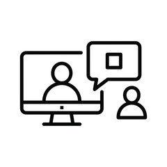 Online communication through computer