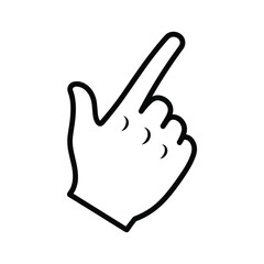 Hand icon pointing upwards with index finger