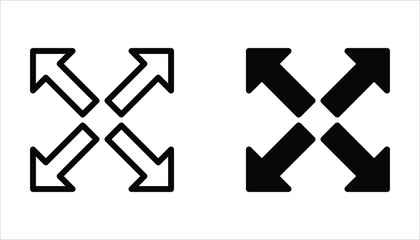 Full screen icon set. Vector illustration isolated on white background.