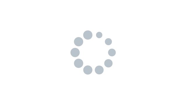 Simple 4k circle preloader animation on clean white background for interface and loading screens