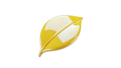 Yellow Leaf Isolated on White Background