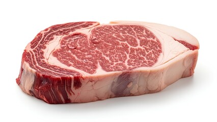 raw meat isolated on white background 